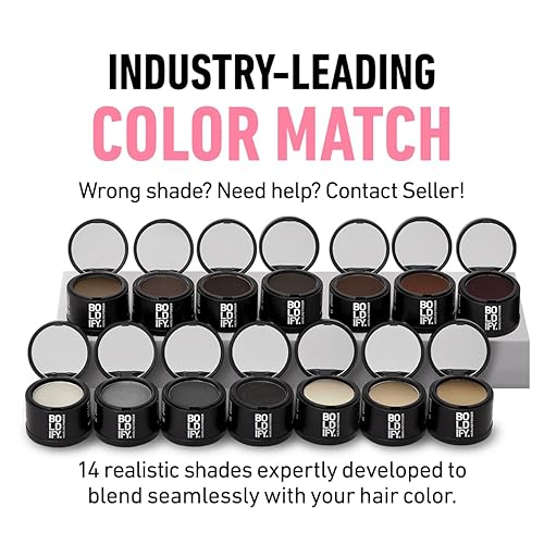 BOLDIFY HAIRLINE POWDER DARK BROWN GRAY COVERAGE ROOT TOUCH UP BALD SPOT CONCEALER