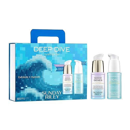 SUNDAY RILEY DEEP DIVE HYDRATION SET INTENSIVE MOISTURIZING SKINCARE KIT FOR DRY SKIN