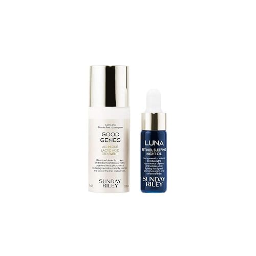 SUNDAY RILEY MINI POWER COUPLE TRAVEL KIT 0.4 FL OZ SKINCARE SET FOR GLOWING SKIN