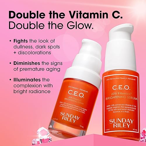 SUNDAY RILEY HOME AWAY SKINCARE SET BRIGHTEN, REVITALIZE, AND GLOW FOR RADIANT SKIN