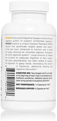 ARTHUR ANDREW MEDICAL DEVIGEST ADS ADVANCED DIGESTIVE SUPPORT CAPSULES FOR LACTOSE CASEIN SENSITIVITIES, VEGAN, NON-GMO, 1