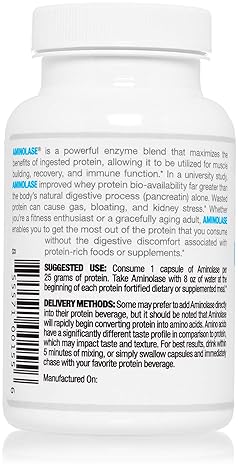 ARTHUR ANDREW AMINOLASE TPA - VEGAN PROTEIN ABSORPTION SUPPORT, 90 CAPSULES, NON-GMO