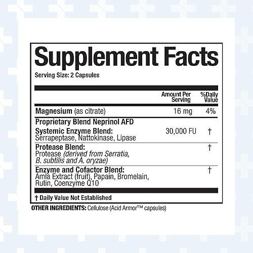 ARTHUR ANDREW MEDICAL NEPRINOL AFD MULTI ENZYME BLEND WITH SERRAPEPTASE NATTOKINASE, 90 CT