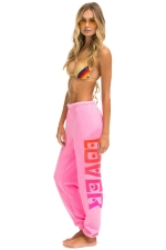 AVIATOR NATION LOVER SWEATPANTS - NEON PINK