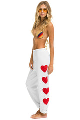 AIVATOR NATION HEART STITCH 4 SWEATPANTS - WHITE