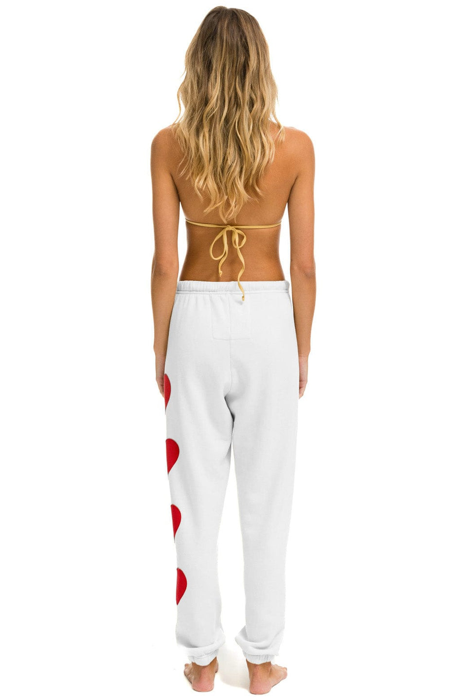 AIVATOR NATION HEART STITCH 4 SWEATPANTS - WHITE