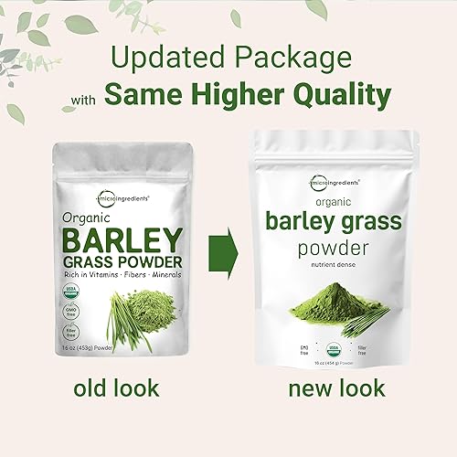 MICRO INGREDIENTS ORGANIC BARLEY GRASS POWDER 16OZ US GROWN NON-GMO SUPERFOOD FOR IMMUNITY DIGESTION