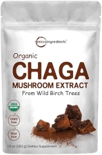 MICRO INGREDIENTS ORGANIC CHAGA MUSHROOM EXTRACT 10OZ - 100 1 WILD HARVESTED, IMMUNE SUPPORT, NON-GMO VEGAN