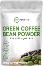 MICRO INGREDIENTS PURE GREEN COFFEE BEAN EXTRACT 4OZ 50 CHLOROGENIC ACID, NATURAL CAFFEINE, VEGAN FILLER-FREE