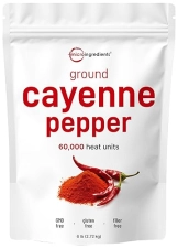 MICRO INGREDIENTS GROUND CAYENNE PEPPER POWDER 6LBS - 60,000 SHU, NON-GMO, ADDITIVE-FREE BULK SPICE