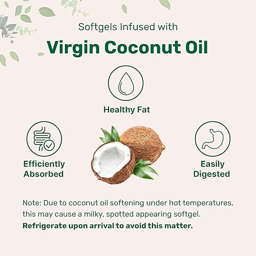 MICRO INGREDIENTS BIOTIN 10,000MCG WITH HYALURONIC ACID 25MG - 365 VIRGIN COCONUT OIL SOFTGELS, NON-