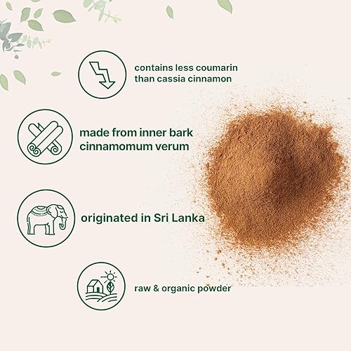 MICRO INGREDIENTS ORGANIC CEYLON CINNAMON POWDER 2 LB PURE SRI LANKA SPICE, NON-GMO, ADDITIVE-FREE BULK