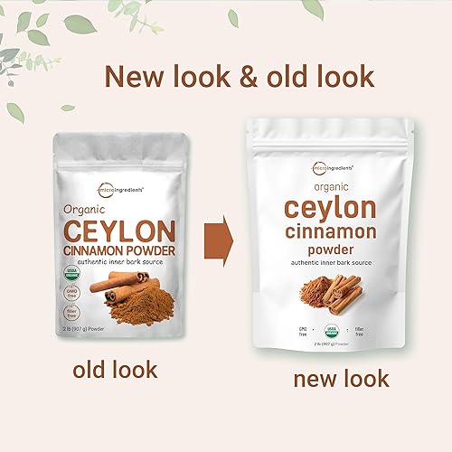 MICRO INGREDIENTS ORGANIC CEYLON CINNAMON POWDER 2 LB PURE SRI LANKA SPICE, NON-GMO, ADDITIVE-FREE BULK