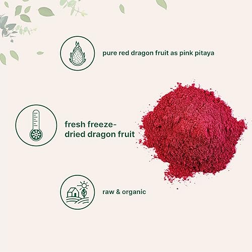 MICRO INGREDIENTS ORGANIC DRAGON FRUIT POWDER 10OZ - 100 NATURAL FREEZE-DRIED PINK PITAYA, NO SUGAR, VEGAN