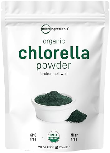 MICRO INGREDIENTS ORGANIC CHLORELLA POWDER 20OZ - RAW SUPERFOOD, HIGH PROTEIN, VITAMINS, NON-GMO, VEGAN