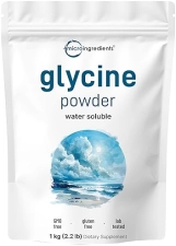 MICRO INGREDIENTS GLYCINE POWDER 1KG - 1000MG PER SERVING, WATER SOLUBLE, MADE IN USA