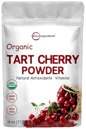MICRO INGREDIENTS  ORGANIC TART CHERRY POWDER 4OZ 100 NATURAL, NON-GMO, VEGAN, NO SUGAR OR ADDITIVES