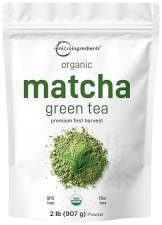 MICRO INGREDIENTS  ORGANIC MATCHA GREEN TEA POWDER 2LB - PURE, CULINARY GRADE FROM JAPAN, NON-GMO, ECO-FRIENDLY