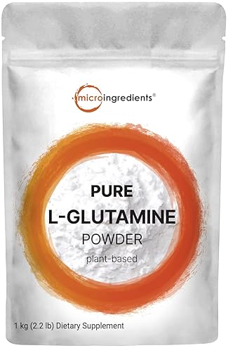 MICRO INGREDIENTS PURE L-GLUTAMINE POWDER 2.2LBS 1KG NON-GMO, VEGAN, UNFLAVORED AMINO ACID SUPPLEMENT
