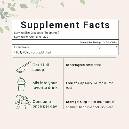 MICRO INGREDIENTS PURE L-GLUTAMINE POWDER 2.2LBS 1KG NON-GMO, VEGAN, UNFLAVORED AMINO ACID SUPPLEMENT