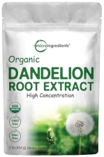 MICRO INGREDIENTS ORGANIC DANDELION ROOT TEA POWDER 1LB 450 SERVINGS, PURE, CAFFEINE-FREE, NON-GMO, ECO-FRIENDLY