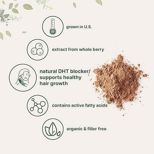 MICRO INGREDIENTS ORGANIC SAW PALMETTO POWDER 4OZ US GROWN, PURE PROSTATE HAIR GROWTH SUPPLEMENT