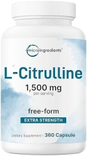 MICRO INGREDIENTS L CITRULLINE 1500MG 360 CAPSULES NITRIC OXIDE BOOSTER FOR ENERGY, MUSCLE RECOVERY HEART HEALTH