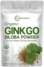MICRO INGREDIENTS ORGANIC GINKGO BILOBA EXTRACT POWDER 8OZ NON-GMO, VEGAN HERBAL SUPPLEMENT FOR MEN WOMEN