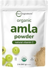MICRO INGREDIENTS ORGANIC AMLA POWDER 32OZ BY MICRO INGREDIENTS INDIAN GOOSEBERRY, VITAMIN C, ANTIOXIDANTS, VEGAN