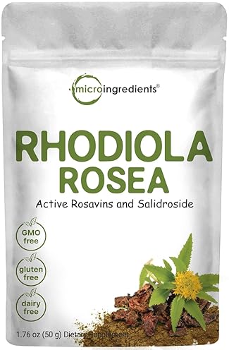 MICRO INGREDIENTS RHODIOLA ROSEA ROOT EXTRACT POWDER 50G ADAPTOGEN WITH ROSAVINS SALIDROSIDES, ENERGY SUPPORT