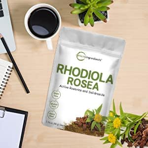 MICRO INGREDIENTS RHODIOLA ROSEA ROOT EXTRACT POWDER 50G ADAPTOGEN WITH ROSAVINS SALIDROSIDES, ENERGY SUPPORT