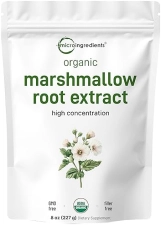 MICRO INGREDIENTS ORGANIC MARSHMALLOW ROOT POWDER 8OZ NON-GMO, VEGAN, SUPPORTS DIGESTIVE HEALTH, FILLER-FREE