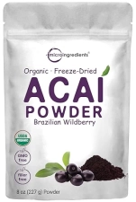 MICRO INGREDIENTS ORGANIC ACAI POWDER 8OZ 100 NATURAL, FREEZE-DRIED BRAZILIAN WILDBERRY, NON-GMO, VEGAN