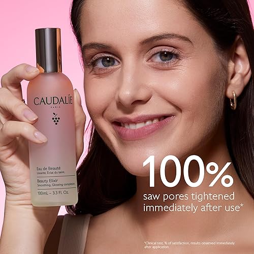 CAUDALIE PREP GLOW VALENTINE S DAY GIFT SET WITH BEAUTY ELIXIR, DETOX MASK RADIANCE SERUM