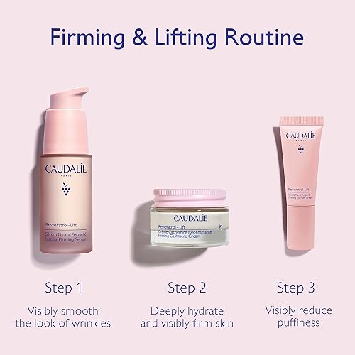 CAUDALIE RESVERATROL-LIFT FIRMING SKIN CARE GIFT SET WITH SERUM 2 TRAVEL-SIZE PRODUCTS