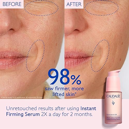 CAUDALIE RESVERATROL-LIFT FIRMING SKIN CARE GIFT SET WITH SERUM 2 TRAVEL-SIZE PRODUCTS