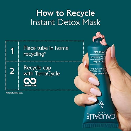 CAUDALIE INSTANT DETOX MASK MINIMIZES PORES, CONTROLS SEBUM, TIGHTENS SKIN IN 10 MINUTES