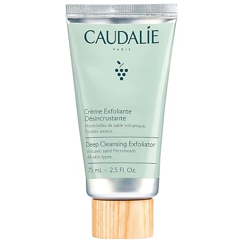 CAUDALIE VINOCLEAN DEEP CLEANSING FACE EXFOLIATOR 75ML GENTLE EXFOLIANT FOR ALL SKIN TYPES