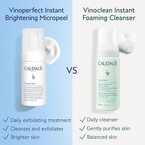 CAUDALIE VINOPERFECT BRIGHTENING MANDELIC ACID AHAS MICROPEEL FOAM CLEANSER 100ML