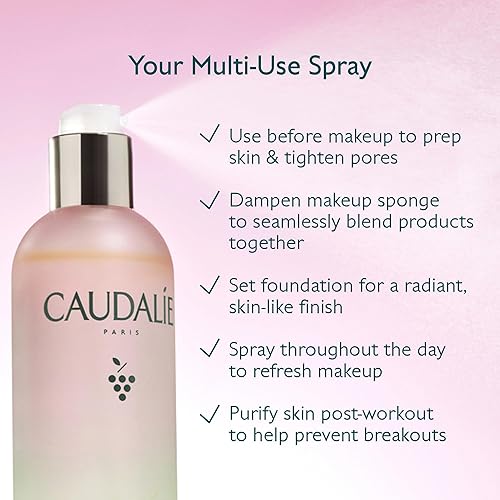 CAUDALIE BEAUTY ELIXIR FACE MIST PORE-TIGHTENING TONER, DULLNESS REDUCER MAKEUP SETTER