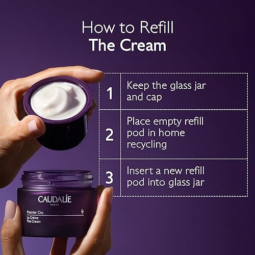 CAUDALIE PREMIER CRU ANTI-AGING MOISTURIZER CREAM REFILLABLE 50 ML FOR YOUTHFUL SKIN