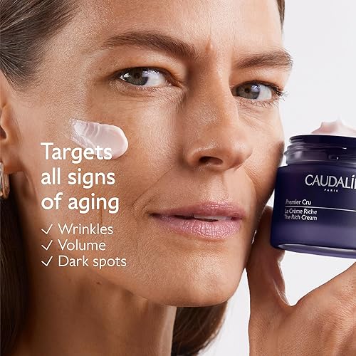 CAUDALIE PREMIER CRU RICH CREAM 50ML SKIN BARRIER REPAIR MOISTURIZER WITH CERAMIDES, REFILLABLE