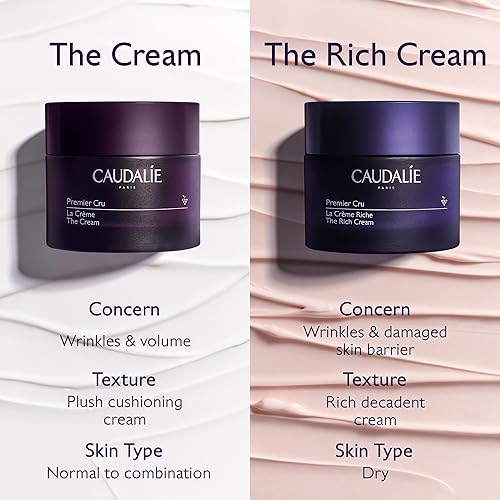 CAUDALIE PREMIER CRU RICH CREAM 50ML SKIN BARRIER REPAIR MOISTURIZER WITH CERAMIDES, REFILLABLE