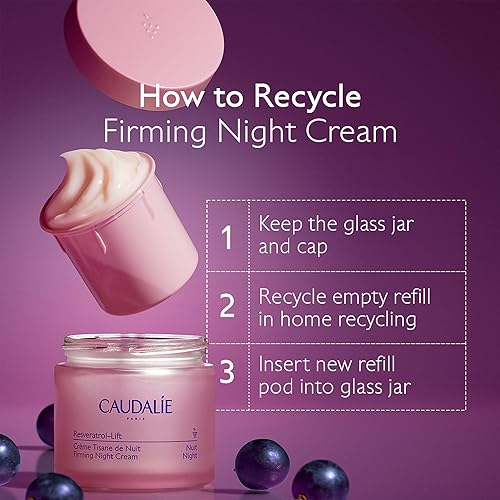 CAUDALIE RESVERATROL-LIFT FIRMING NIGHT CREAM MOISTURIZER 50ML RETINOL ALTERNATIVE, REFILLABLE