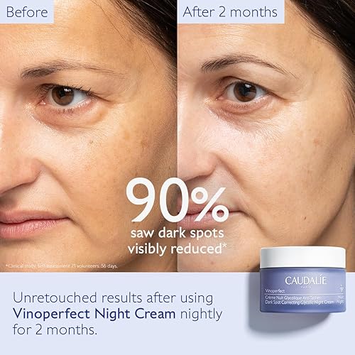 CAUDALIE VINOPERFECT GLYCOLIC NIGHT CREAM FOR DARK SPOT BRIGHTENING, 1.6 FL OZ