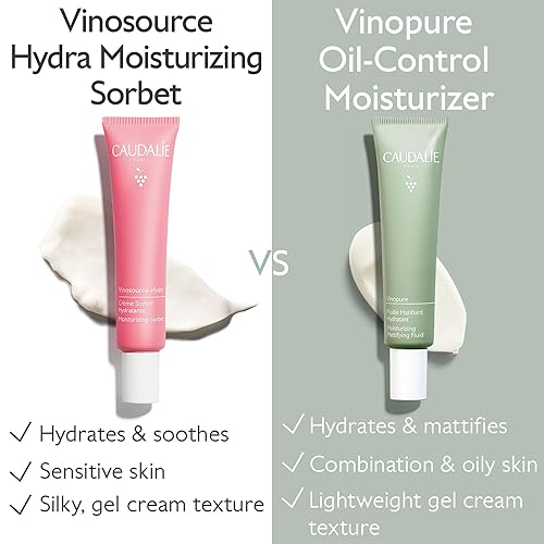 CAUDALIE VINOPURE OIL CONTROL MOISTURIZER 40ML HYDRATING MATTIFYING FACE CREAM