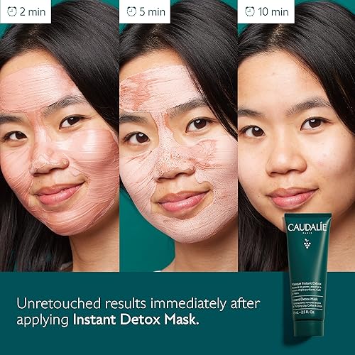CAUDALIE INSTANT DETOX MASK - MINIMIZES PORES, REDUCES SEBUM, TIGHTENS SKIN IN 10 MINUTES