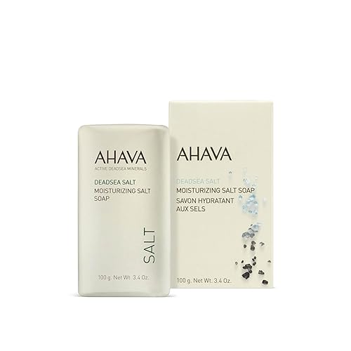 AHAVA DEAD SEA SALT MOISTURIZING SOAP BAR FOR FACE BODY WITH MINERAL BLEND, 3.4 OZ
