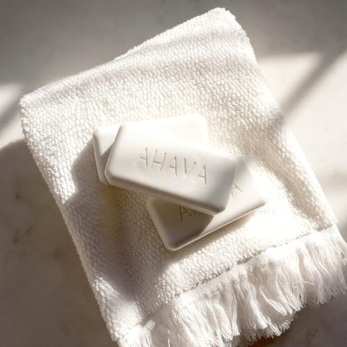 AHAVA DEAD SEA SALT MOISTURIZING SOAP BAR FOR FACE BODY WITH MINERAL BLEND, 3.4 OZ