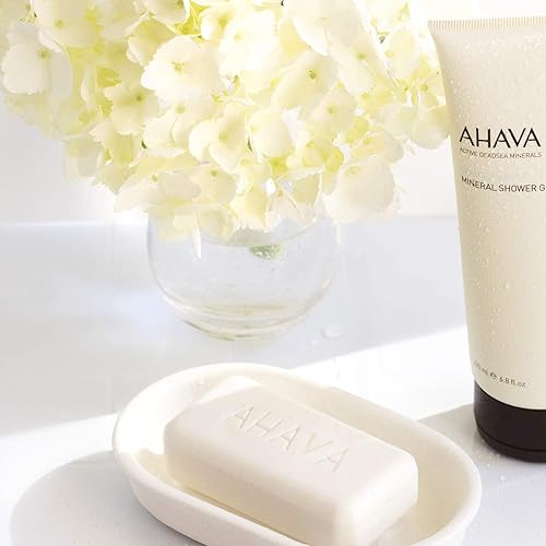 AHAVA DEAD SEA SALT MOISTURIZING SOAP BAR FOR FACE BODY WITH MINERAL BLEND, 3.4 OZ